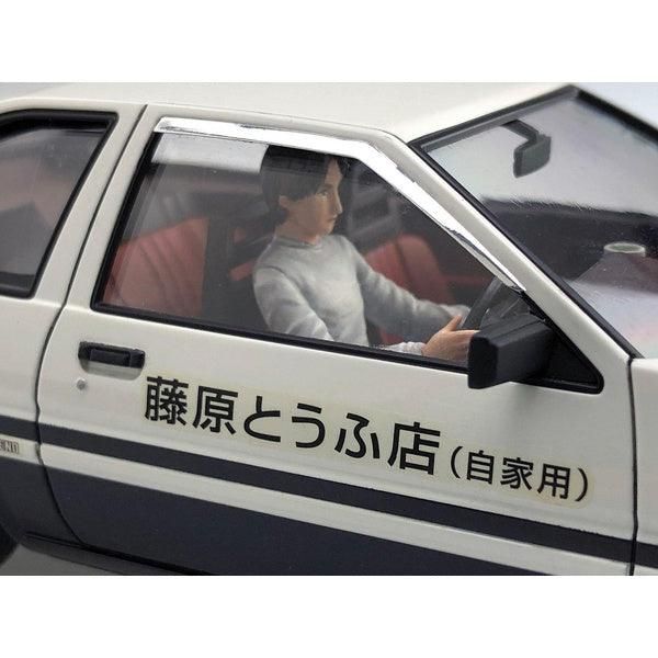 Aoshima 1/24 頭文字D 014 藤原拓海 TOYOTA AE86 Trueno Project D式樣 附駕駛公仔 組裝模型 - TwinnerModel