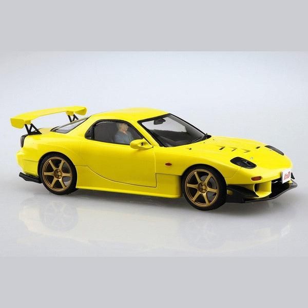 Aoshima 1/24 頭文字D 015 高橋啓介 MAZDA FD3S RX-7 Project D式樣 附駕駛公仔 組裝模型 - TwinnerModel