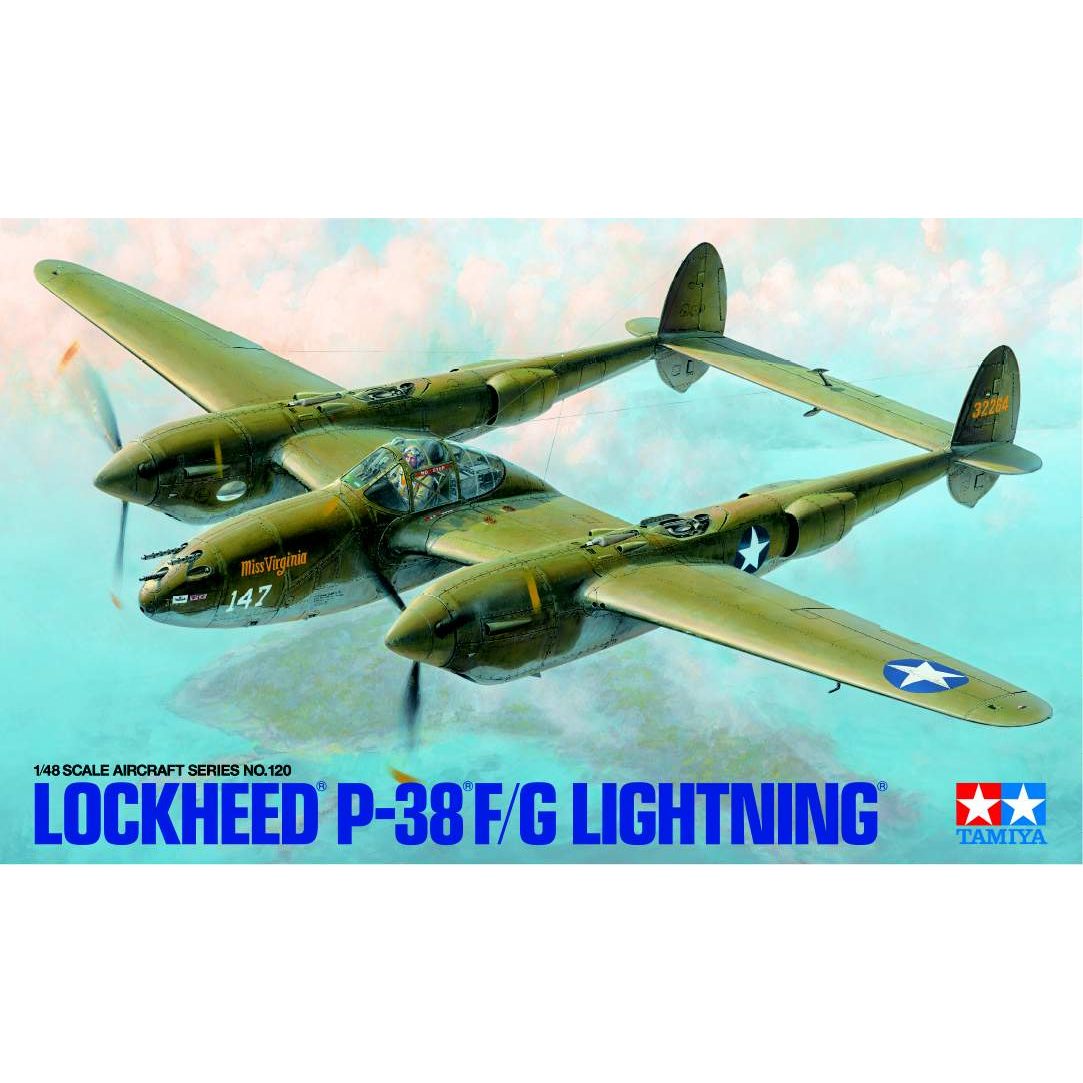 Tamiya 1/48 Aircraft 61120 Lockheed P-38 F/G Lightning 組裝模型