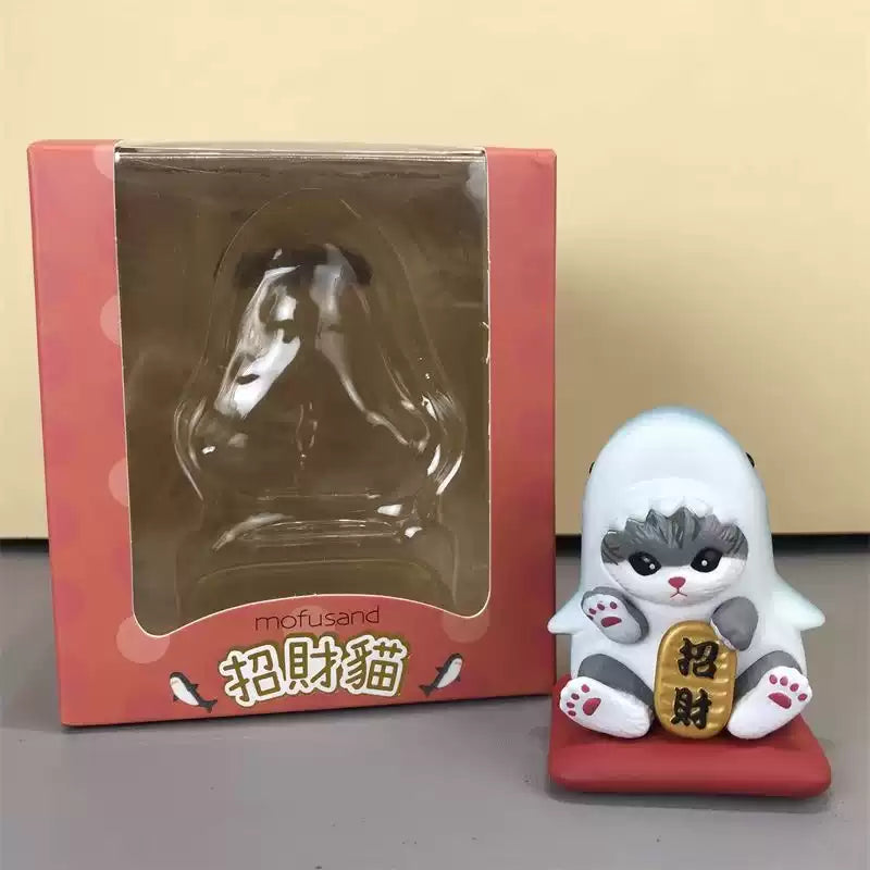 精選預訂 - mofusand 盲盒 系列- 鯊魚招財貓擺設