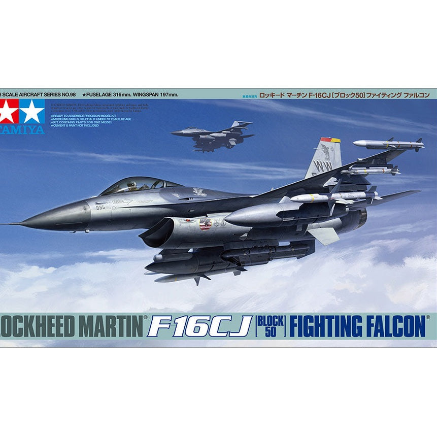 Tamiya 1/48 Military Jet 61098 F-16CJ Fighting Falcon 組裝模型