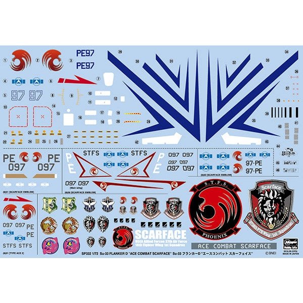 Hasegawa 1/72 Ace Combat Su-33 Flanker-D `Ace Combat Scarface Plastic Model Kit