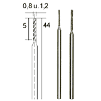 PROXXON 28255 Diamond Micro twist drills (each one 0.8 + 1.2 mm)