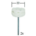 PROXXON 28299 Felt polisher, 22 mm, 2 pcs.