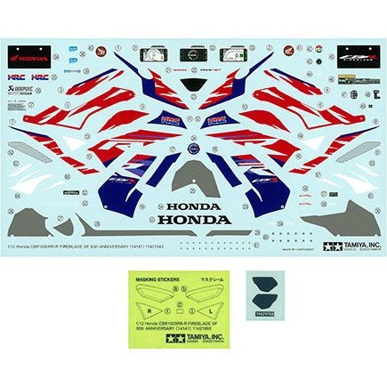 Tamiya 1/12 Motorcycle 141 Honda CBR1000RR-R FIREBLADE SP 30th Anniversary Plastic Model Kit