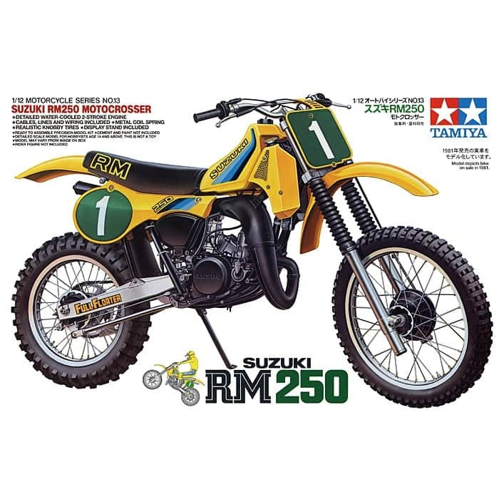 Tamiya 1/12 Motorcycle 14013 鈴木 RM250 越野摩托車 組裝模型