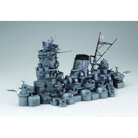 Fujimi 1/200 装備品 05 戰艦大和 中央構造外郭 副砲 組裝模型 - TwinnerModel