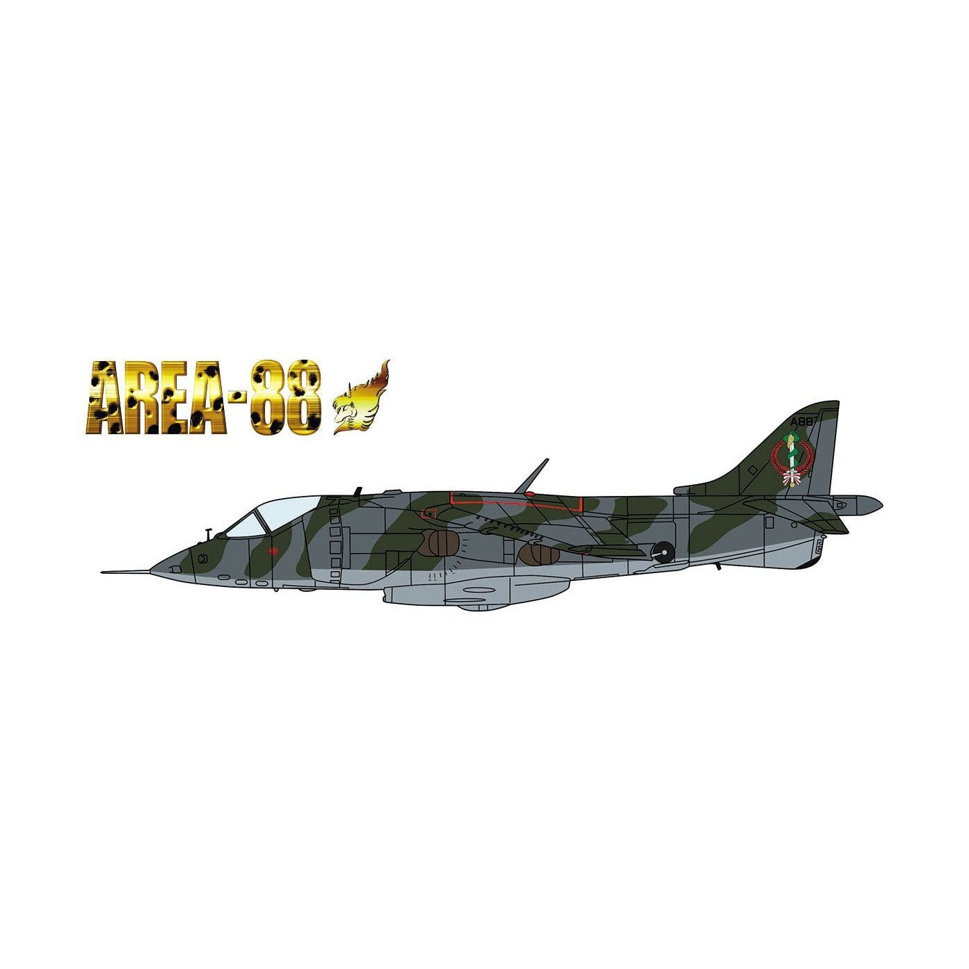 Hasegawa 1/72 Area 88 AV-8A HARRIER `KIM ABA` 組裝模型 - TwinnerModel