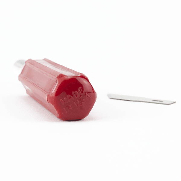 Excel Blade 16005 K5 Knife, Heavy Duty Red Plastic Handle with Safety Cap - TwinnerModel