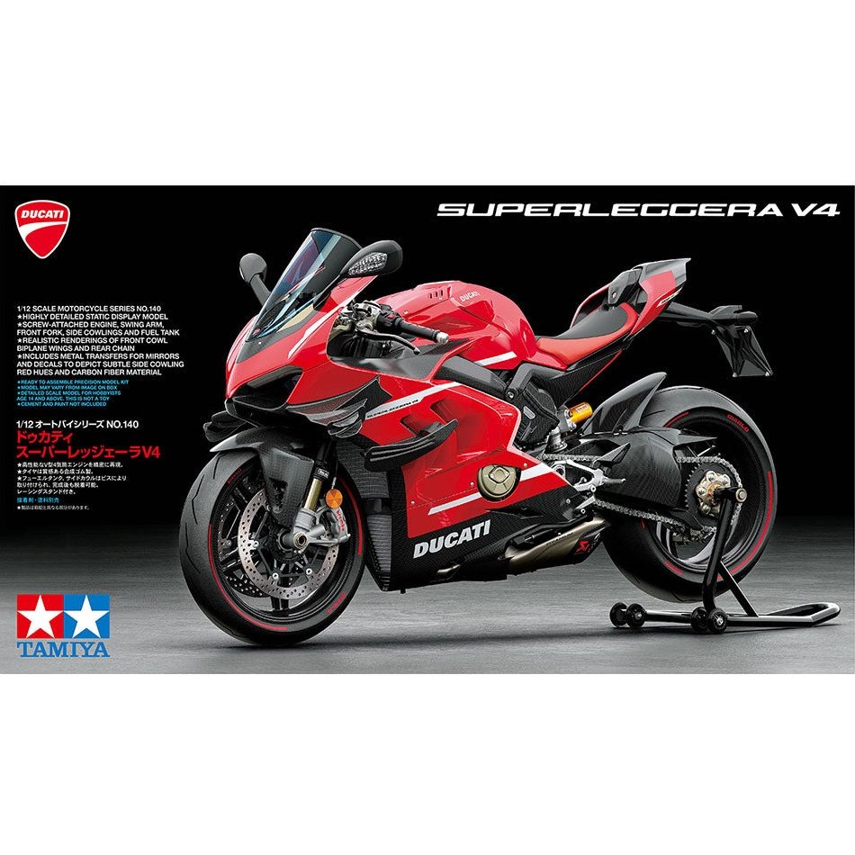 Tamiya 1/12 Motorcycle 140 DUCATI SUPERLEGGERA V4 組裝模型 - TwinnerModel