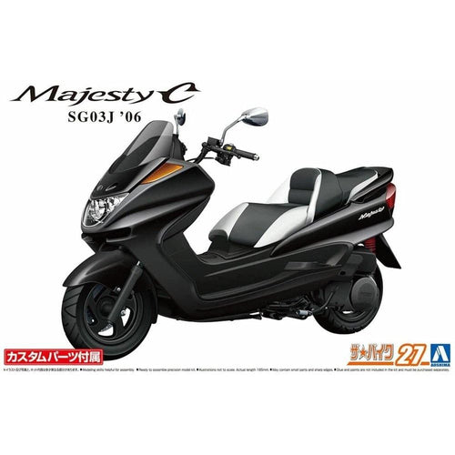 Aoshima 1/12 The Bike 027 雅馬哈SG03J MAJESTY C`06定制部件 組裝模型 - TwinnerModel