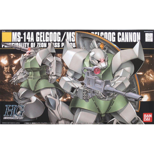 Bandai 1/144 HGUC 076 MS-14A 量產型傑爾古格 + MS-14C 傑爾古格加農 組裝模型 - TwinnerModel