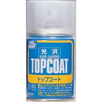 Mr Hobby B-501 Mr Topcoat Gloss Clear Spray Water Based