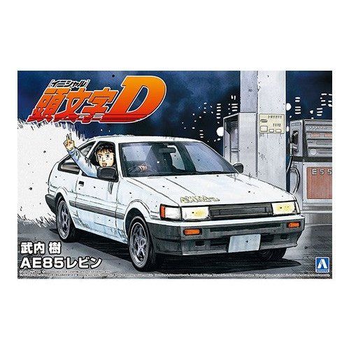 Aoshima 1/24 頭文字D 010 武內 樹 AE85 LEVIN 組裝模型 - TwinnerModel