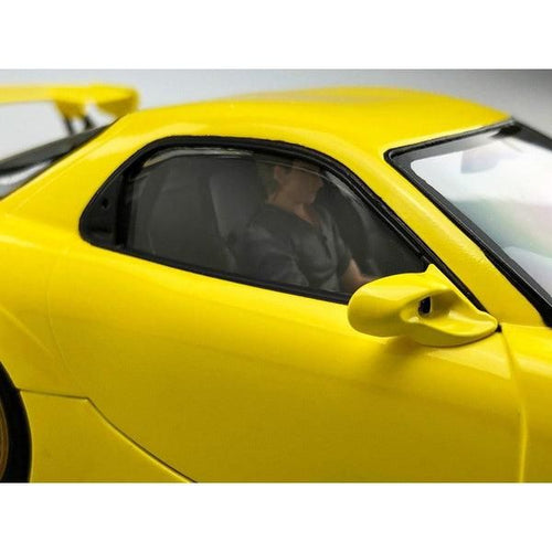 Aoshima 1/24 頭文字D 015 高橋啓介 MAZDA FD3S RX-7 Project D式樣 附駕駛公仔 組裝模型 - TwinnerModel