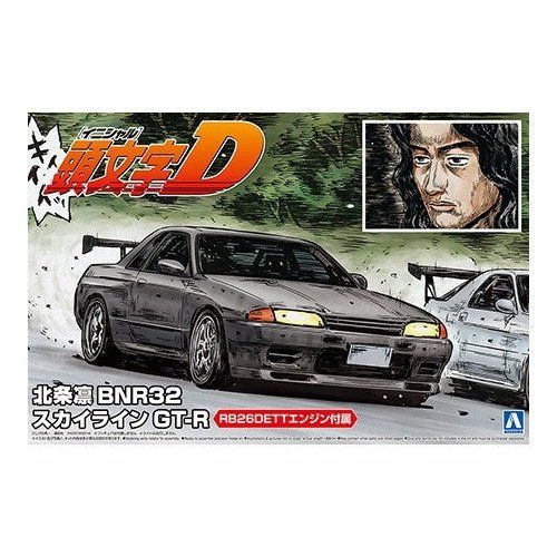 Aoshima 1/24 頭文字D 04 北條凜 Nissan 日產 BNR32 Skyline GT-R 組裝模型 - TwinnerModel