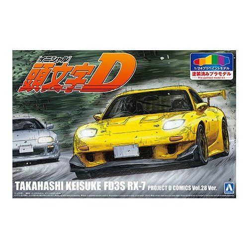 Aoshima 1/24 頭文字D Pre-Painted I-04 高橋啓介FD3S RX-7項目D 第28巻仕様 組裝模型 - TwinnerModel