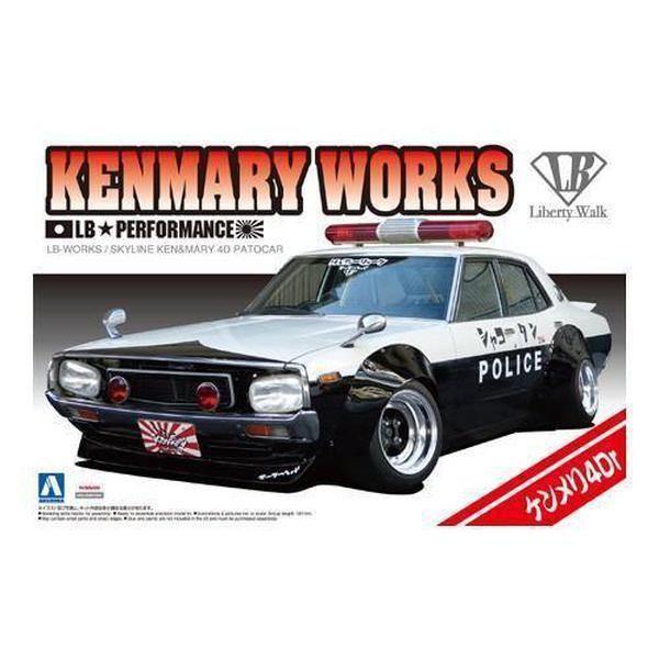 Aoshima 1/24 LB Works 007 日產Skyline Ken&amp;Mary 4D Patocar 組裝模型 - TwinnerModel