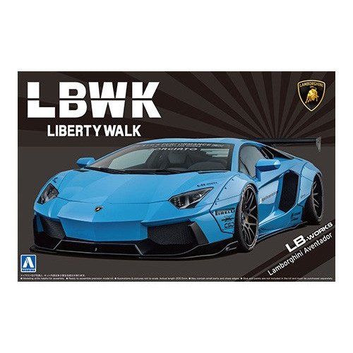 Aoshima 1/24 LB Works Lamborghini Aventador Ver.1 組裝模型 - TwinnerModel