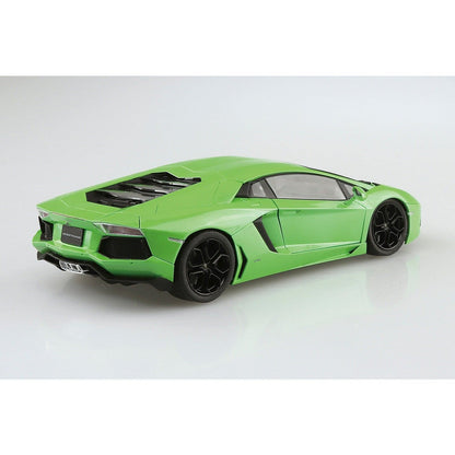 Aoshima 1/24 Pre Painted 01-C `11 Lamborghini Aventador綠色 組裝模型 - TwinnerModel