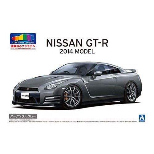 Aoshima 1/24 Pre Painted 02-B 日產R35 GT-R“2014年深灰金屬” 組裝模型 - TwinnerModel