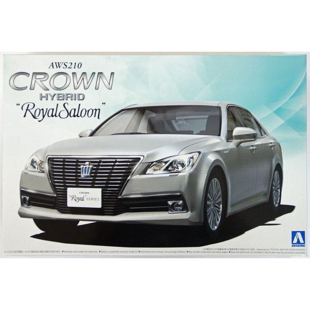 Aoshima 1/24 The Best Car 001 AWS210皇冠混合動力Royal Saloon G `12 組裝模型 - TwinnerModel