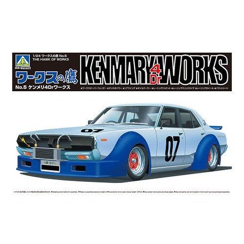 Aoshima 1/24 The Hawk of Works 05 Ken Mary 4門轎車 組裝模型 - TwinnerModel