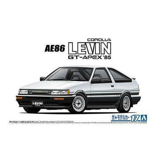 Aoshima 1/24 ZM 017 豐田 AE86 COROLLA Levin GT-APEX '85 組裝模型 - TwinnerModel