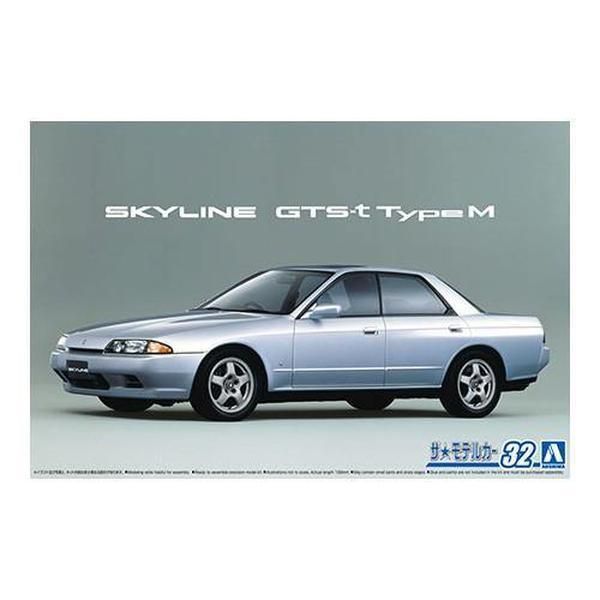 Aoshima 1/24 ZM 032 日產 HCR32 SKYLINE GTS-T TYPE M '89 組裝模型 - TwinnerModel