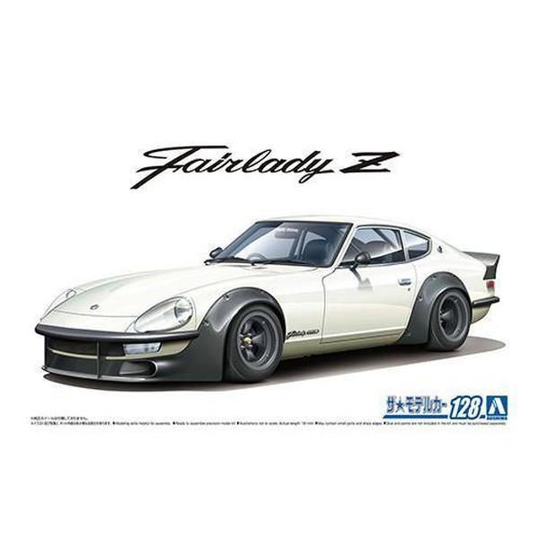 Aoshima 1/24 ZM 128 日產 S30 FAIRLADY Z Aero 定製版2 '75 組裝模型 - TwinnerModel