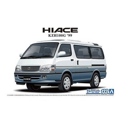 Aoshima 1/24 ZM 133 豐田 KZH100G Hiace Super Custom G '99 組裝模型 - TwinnerModel