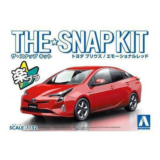 Aoshima 1/32 The SNAP-KIT 02-B 豐田Prius（情感紅） 組裝模型 - TwinnerModel