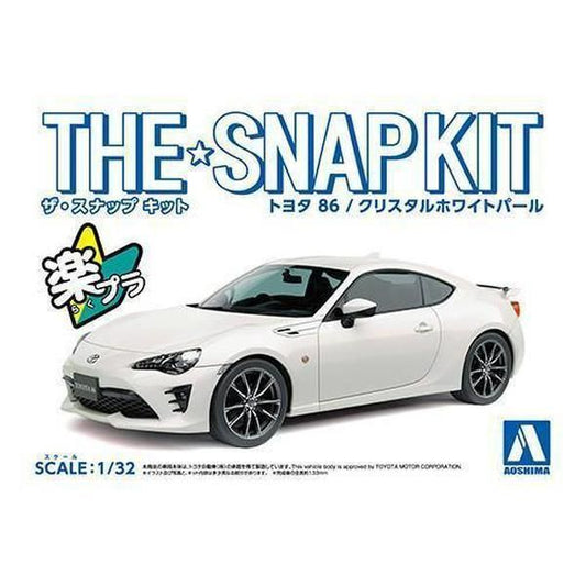 Aoshima 1/32 The SNAP-KIT 03A TOYOTA 86 豐田 珍珠白 組裝模型 - TwinnerModel