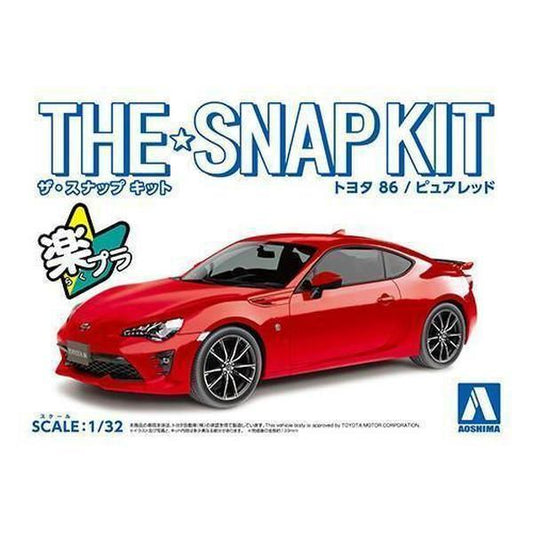 Aoshima 1/32 The SNAP-KIT 03F 豐田 TOYOTA 86 紅 組裝模型 - TwinnerModel