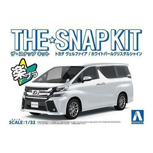 Aoshima 1/32 The SNAP-KIT 04A TOYOTA 豐田 Vellfire 白色 組裝模型 - TwinnerModel