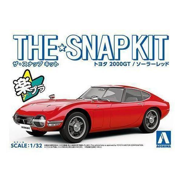 Aoshima 1/32 The SNAP-KIT 05-B 豐田2000GT（太陽紅） 組裝模型 - TwinnerModel