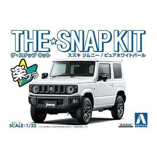 Aoshima 1/32 The SNAP-KIT 08-E 鈴木Jimny（純白珍珠） 組裝模型 - TwinnerModel