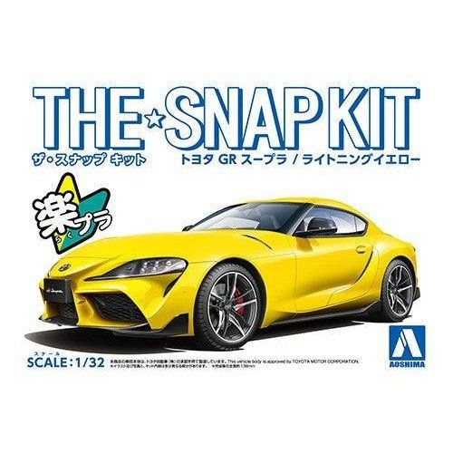 Aoshima 1/32 The SNAP-KIT 10-D 豐田GR Supra（閃電黃） 組裝模型 - TwinnerModel