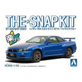 Aoshima 1/32 The SNAP-KIT 11-A 日產R34 Skyline GT-R（海灣藍） 組裝模型 - TwinnerModel