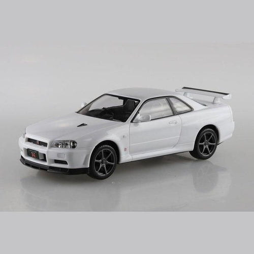 Aoshima 1/32 The SNAP-KIT 11-B 日產R34 Skyline GT-R（白色） 組裝模型 - TwinnerModel