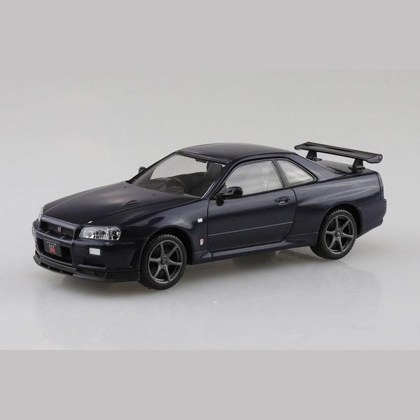 Aoshima 1/32 The SNAP-KIT 11-C 日產R34 Skyline GT-R（午夜紫III） 組裝模型 - TwinnerModel