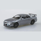 Aoshima 1/32 The SNAP-KIT 11-E 日產R34 Skyline GT-R NUR.（閃亮銀） 組裝模型 - TwinnerModel