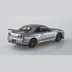 Aoshima 1/32 The SNAP-KIT 11-E 日產R34 Skyline GT-R NUR.（閃亮銀） 組裝模型 - TwinnerModel
