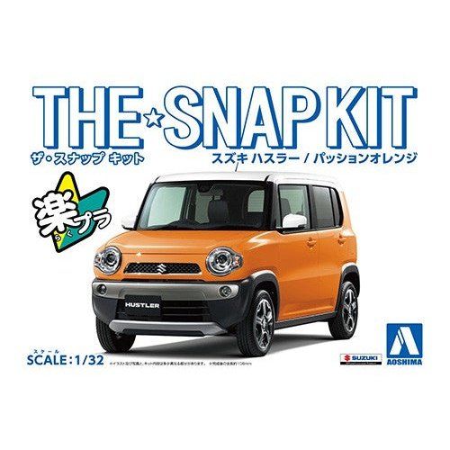 Aoshima 1/32 The Snap Kit 01-C 鈴木Hustler（激情橙） 組裝模型 - TwinnerModel