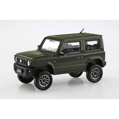 Aoshima 1/32 The Snap Kit 08-SP1 鈴木Jimny定制輪轂（叢林綠） 組裝模型 - TwinnerModel