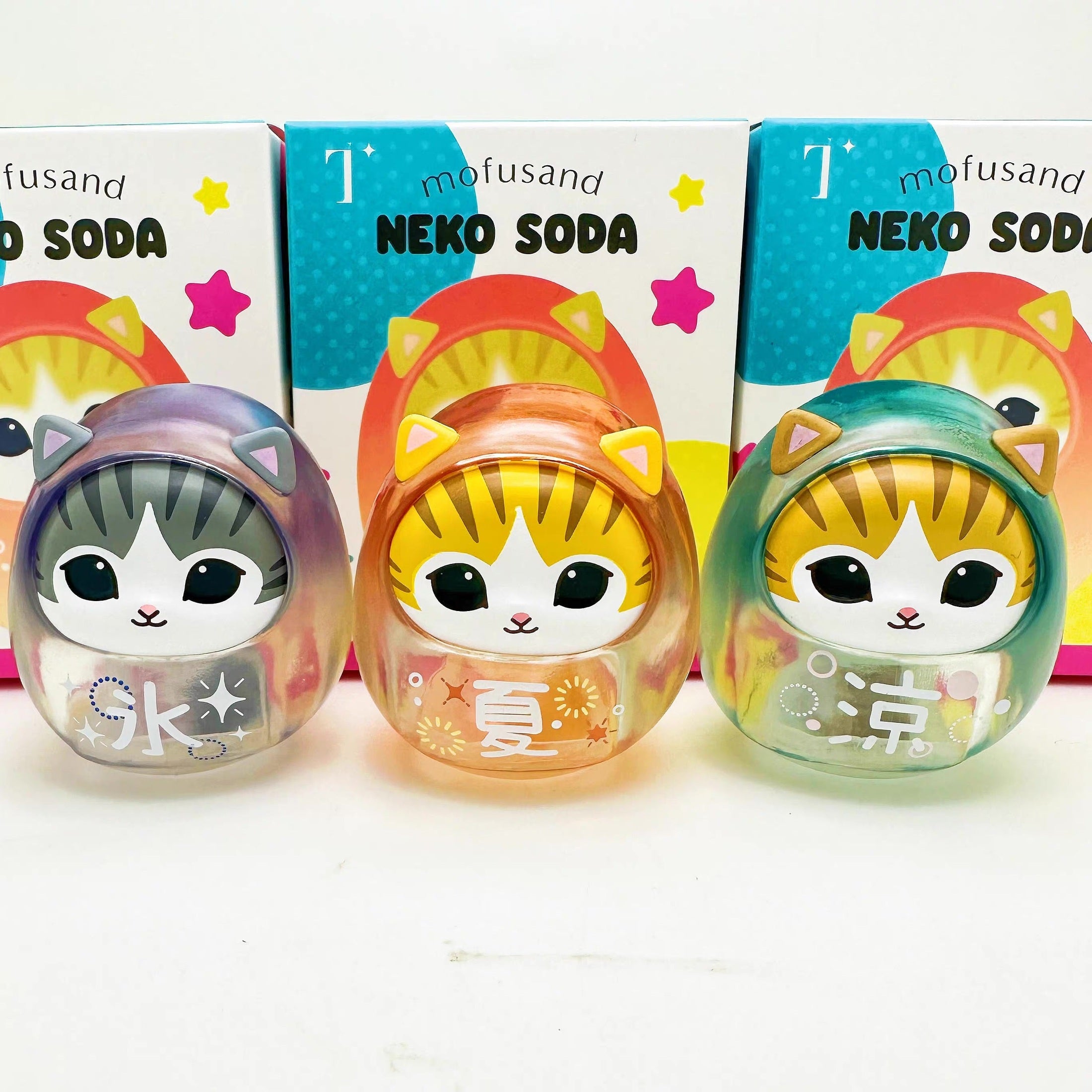 精選預訂 - mofusand 盲盒 系列- 達摩祈福招財開運擺設 (夏日清涼版 1套3款)