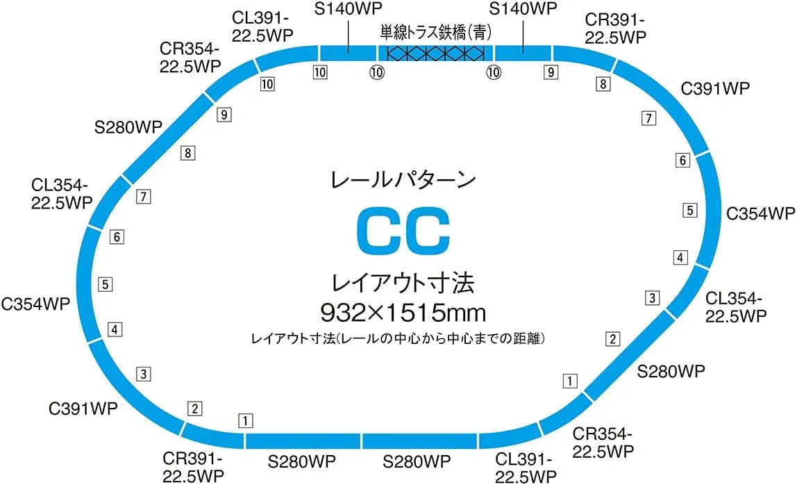Tomix 1/150 The Set for Beginners 91013 斜軌立體交叉套件 CC 組裝模型