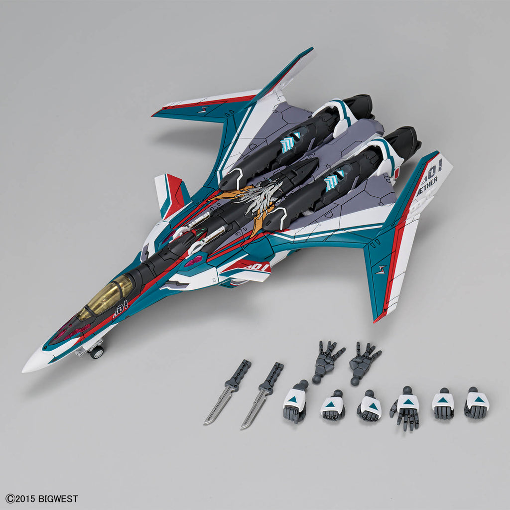 Bandai 1/100 超時空要塞Δ HG VF-31S 齊格菲 (阿拉德·梅塔斯 專用機) 組裝模型