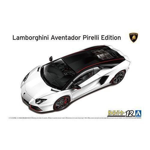 Aoshima 1/24 ZMC 012 林寶堅尼 Aventador PIRELLI 特別版 '14 組裝模型 - TwinnerModel