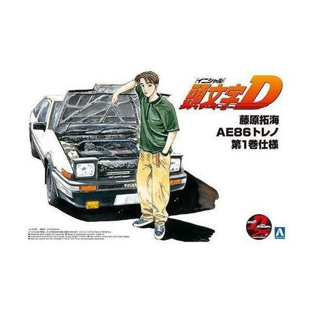 Aoshima 1/24 頭文字D 005 藤原拓海 TOYOTA AE86 第1卷仕様 組裝模型 - TwinnerModel